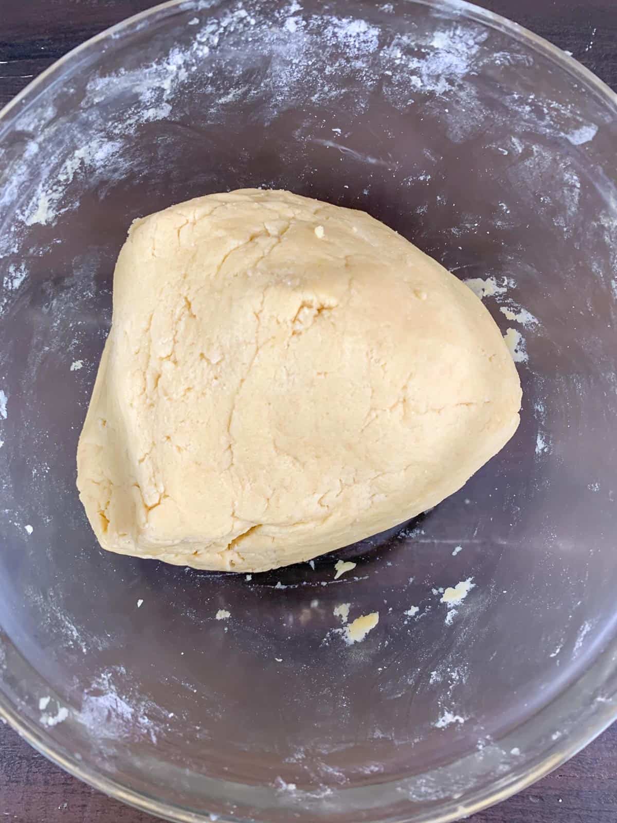 the pinwheel cookies dough in the bowl.